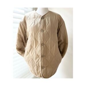 TNA Beige Quilted Puffer Jacket
